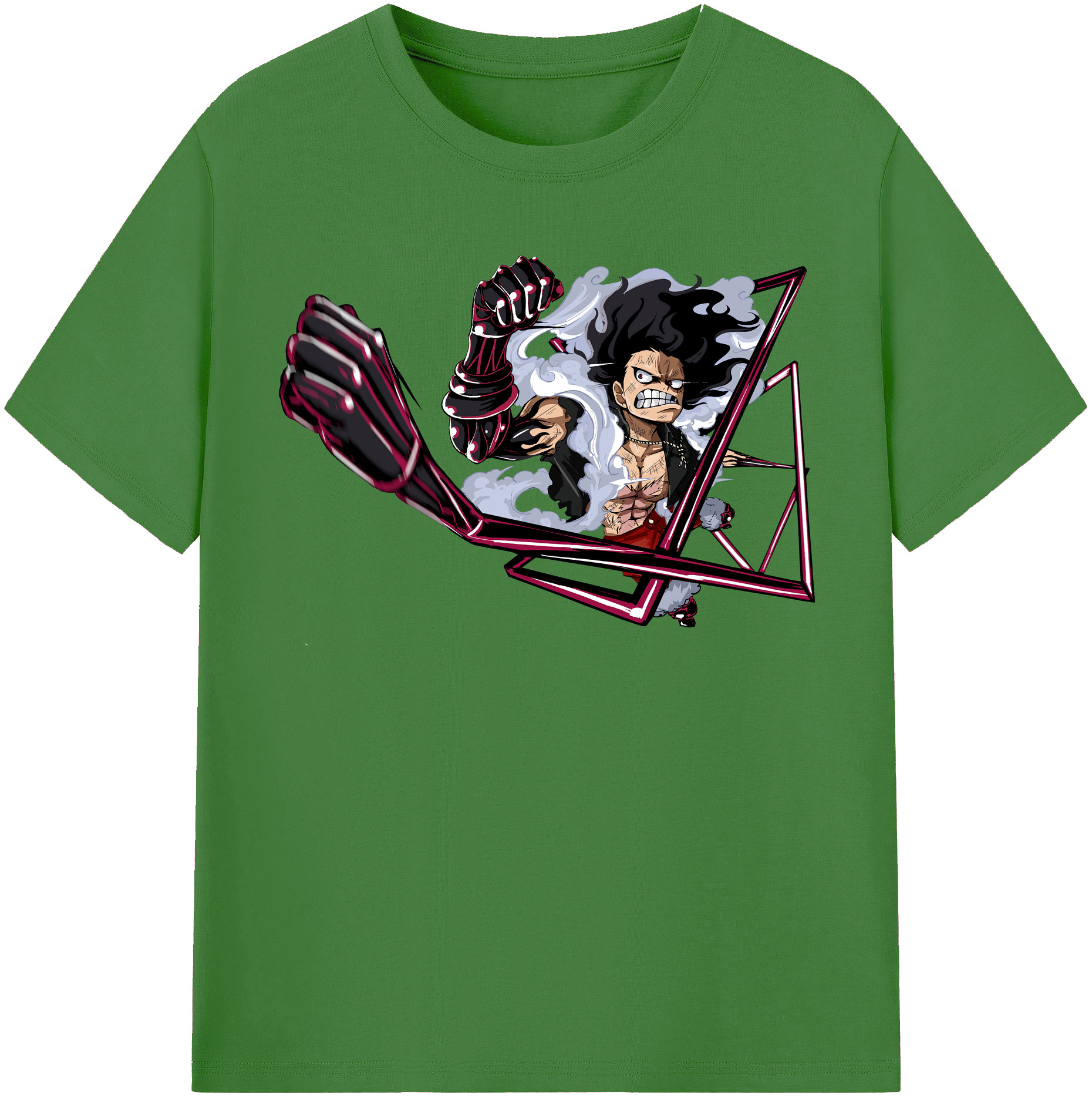 ワンピース モンキー・D・ルフィ ONE PIECE Monkey D. Luffy レディースカジュアルプリントTシャツ（綿100％）